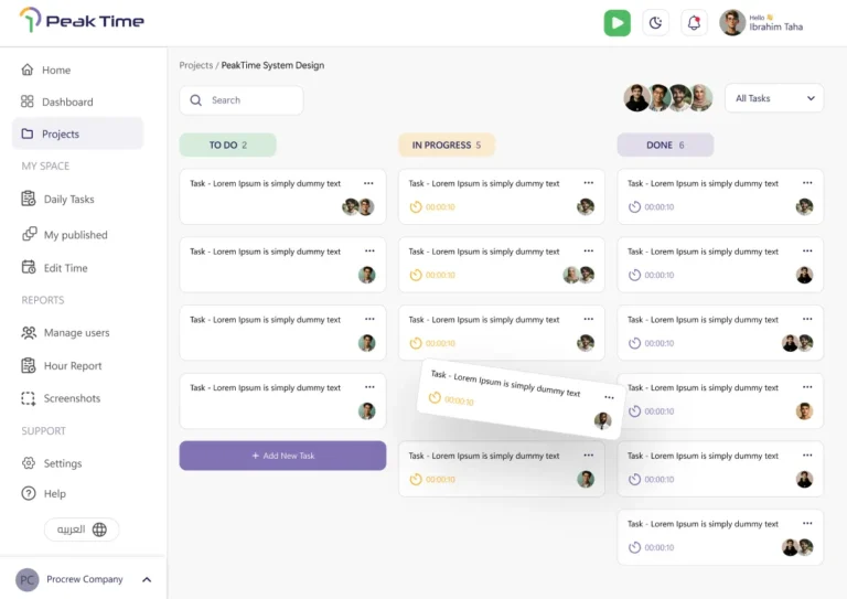 An easy and intuitive interface. Peak tool for tracking work and tasks for a project.